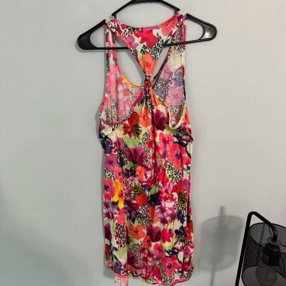 OP Floral & Leopard Print Racerback Swimsuit Cover Up Dress Women’s Size Medium - Picture 3 of 5